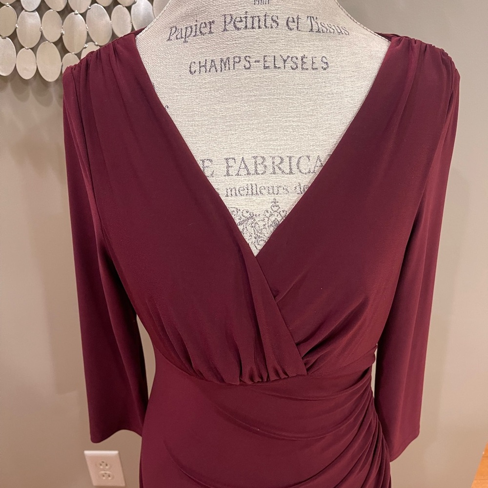Ralph Lauren Deep Red Long Sleeve Dress